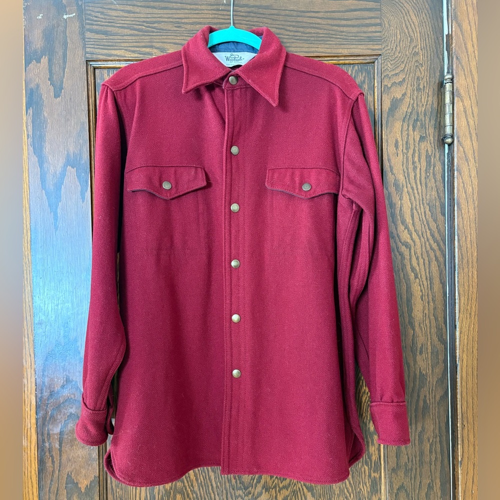 Woolrich Vintage Wool Shirt – Women’s Medium – Burgundy Red